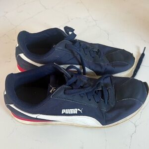 Men’s Classic Puma Navy White and Red Sneakers